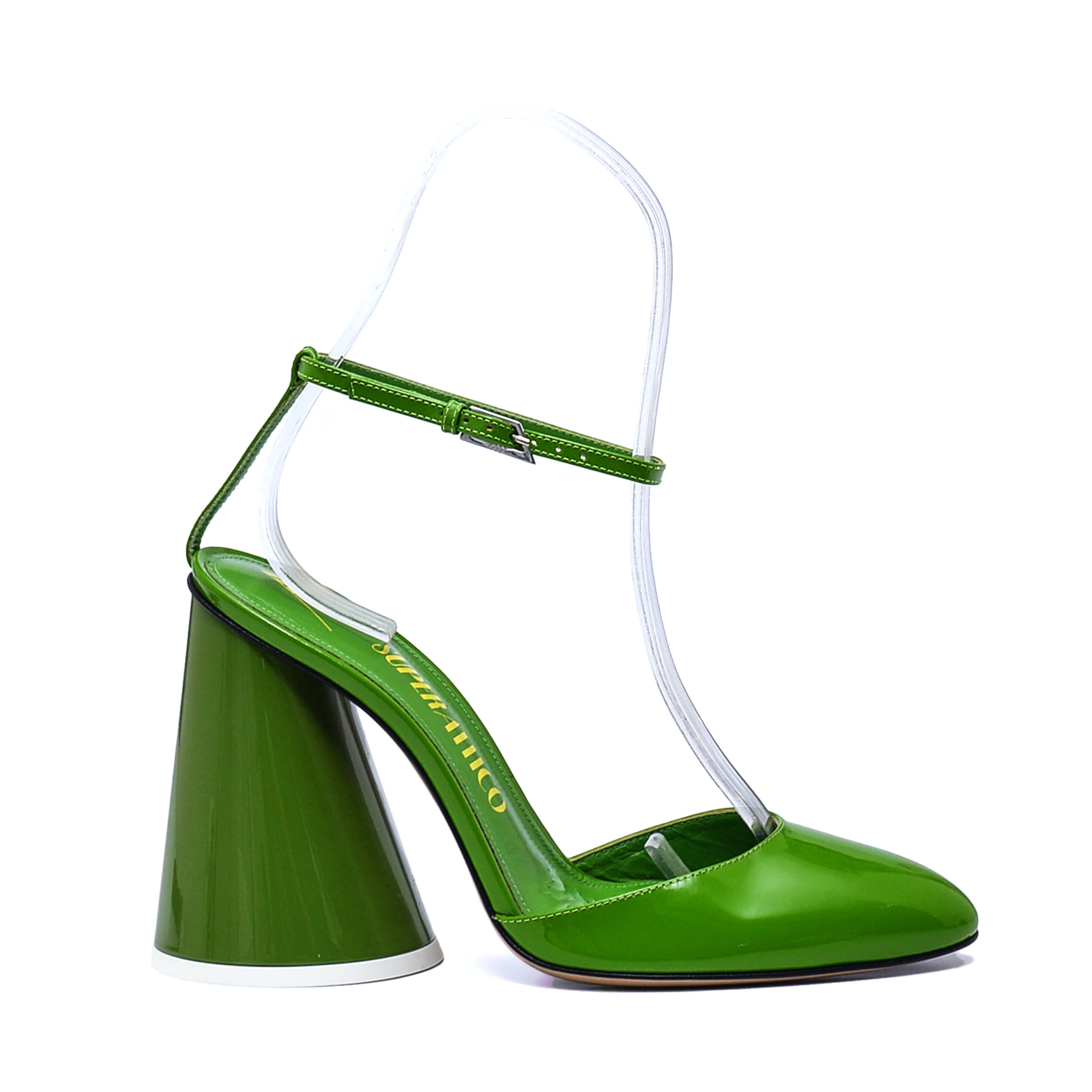 The Attico - Green 'Luz' Viper Slingback / 39 